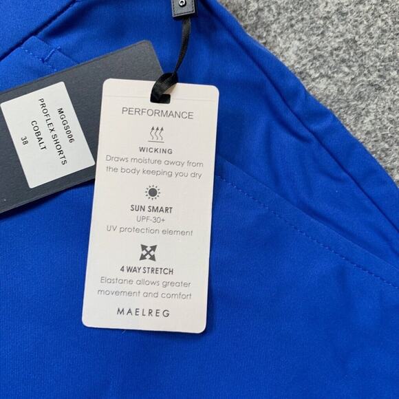 Maelreg Shorts Mens 38 Surf Blue Proflex Performance Stretch Sun Protect UPF 30+ - Picture 4 of 11